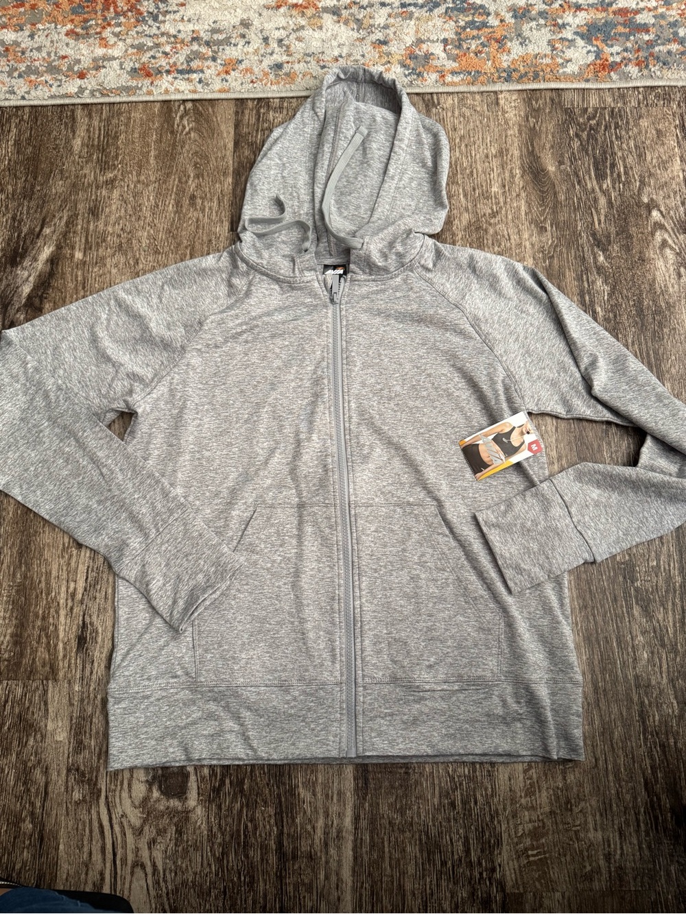 Avia Light Gray Women's Full-Zip Hoodie